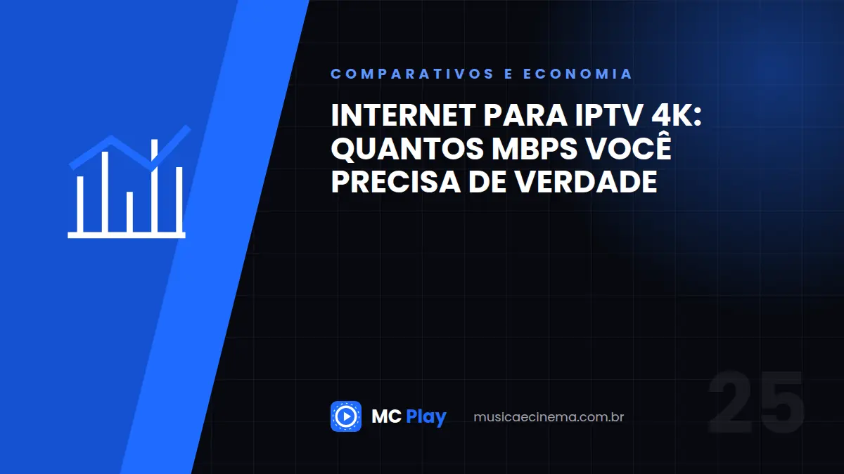 Internet para IPTV 4K: quantos Mbps você precisa de verdade