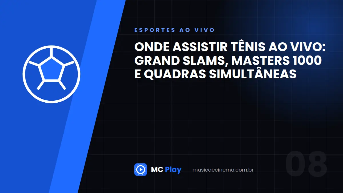 Onde assistir tênis ao vivo: Grand Slams, Masters 1000 e quadras simultâneas