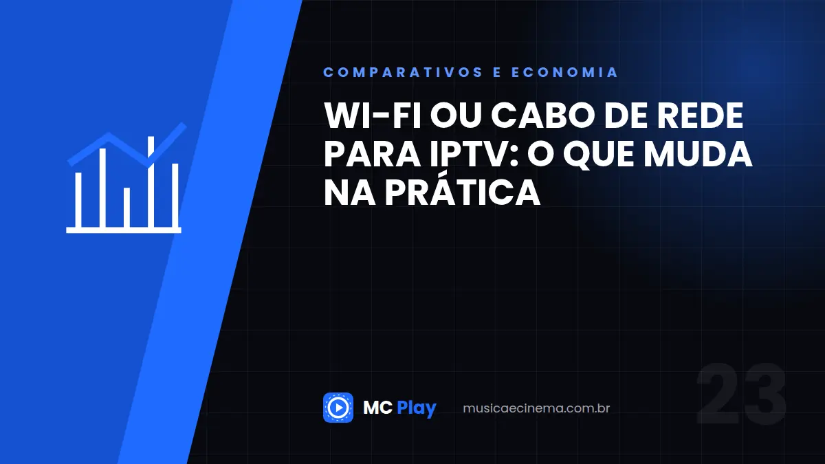Wi-Fi ou cabo de rede para IPTV: o que muda na prática